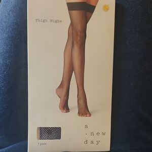 A New Day Sheer Black Thigh Highs